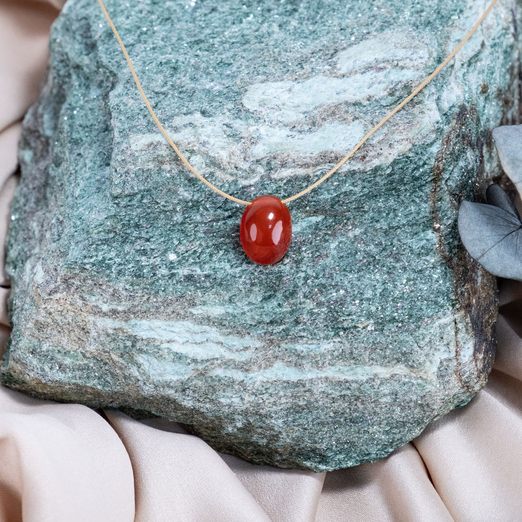 Aries Zodiac & Touch – Carnelian Necklace