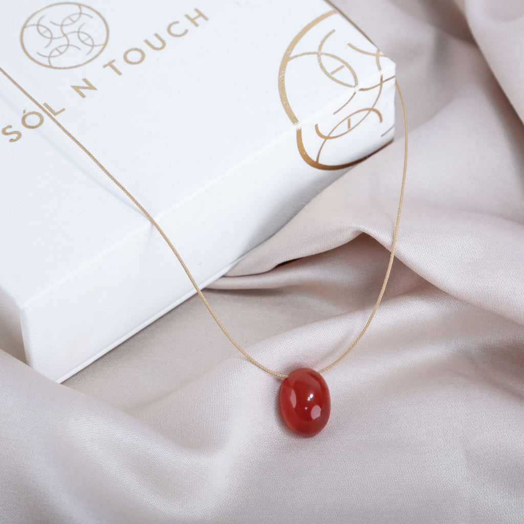 Aries Zodiac & Touch – Carnelian Necklace