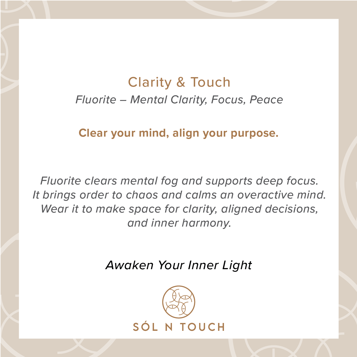 Clarity & Touch – Fluorite Necklace