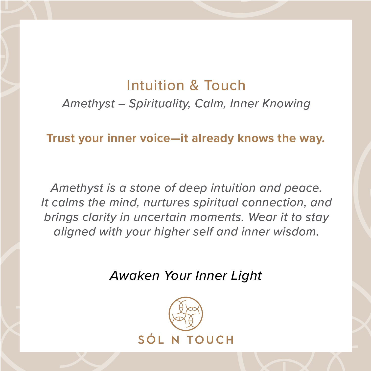 Intuition & Touch – Amethyst Necklace