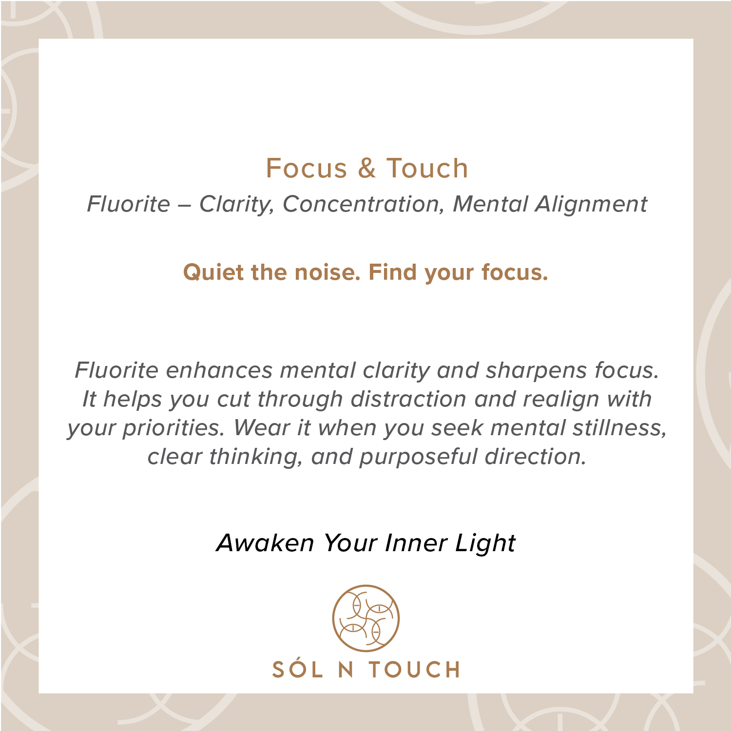 Focus & Touch – Fluorite Necklace