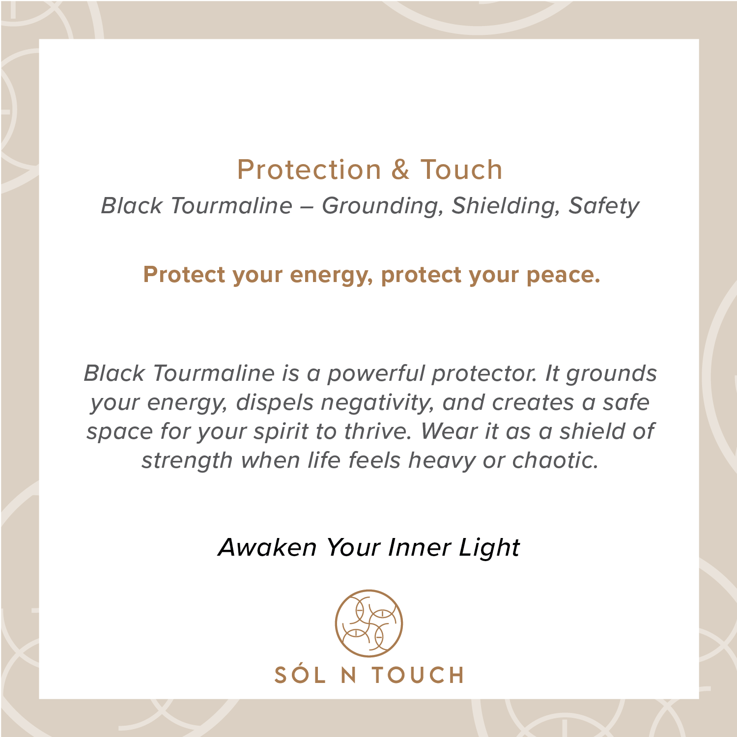 Protection & Touch – Black Tourmaline Necklace