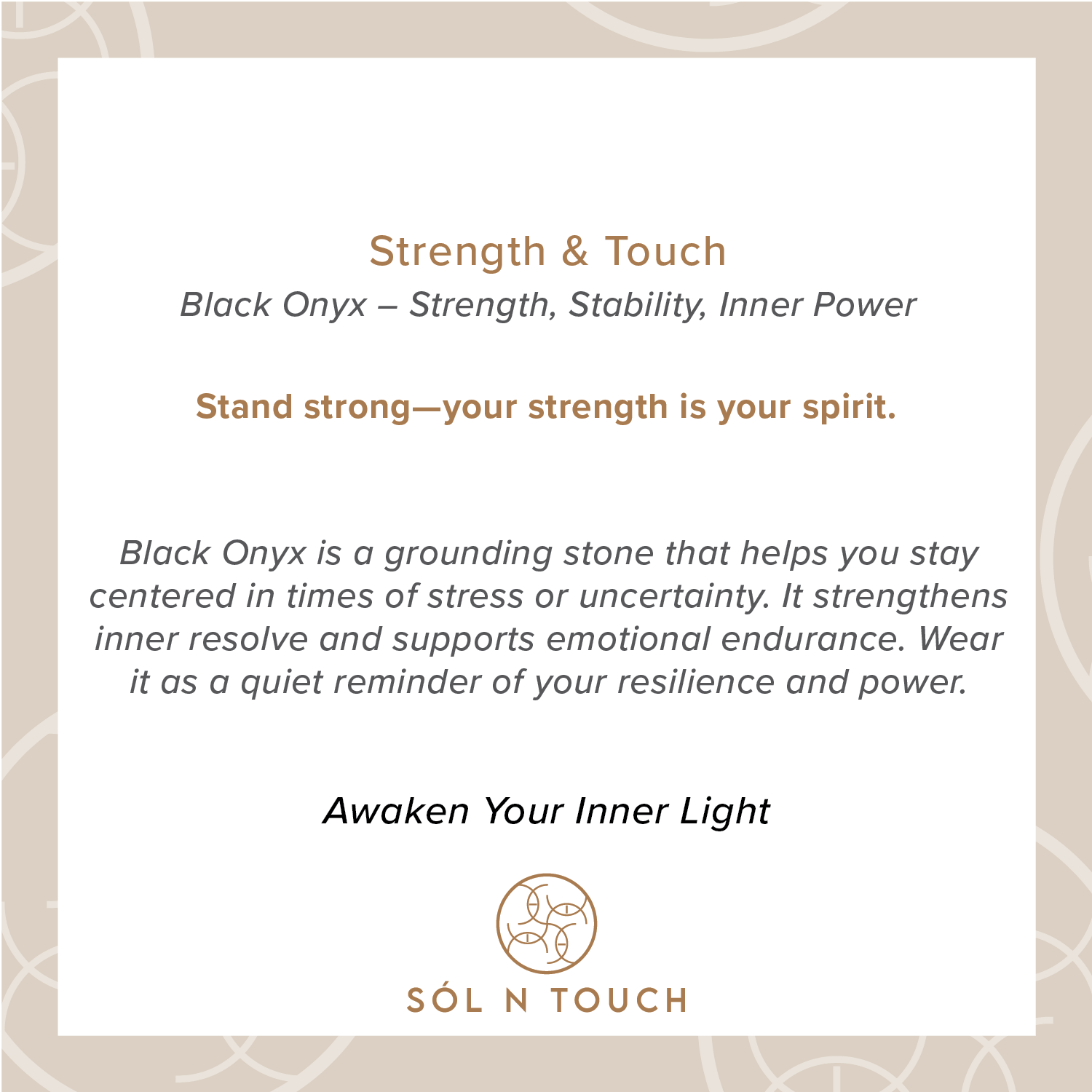 Strength & Touch – Black Onyx Necklace
