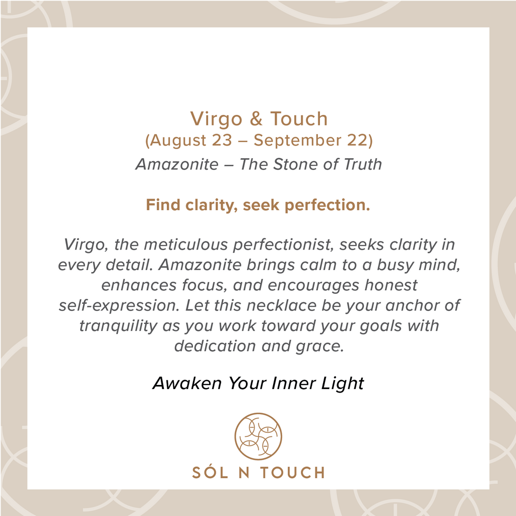Virgo Zodiac & Touch – Amazonite Necklace