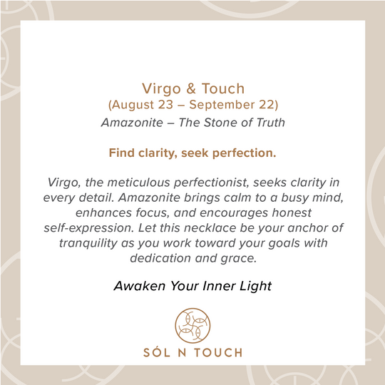 Virgo Zodiac & Touch – Amazonite Necklace