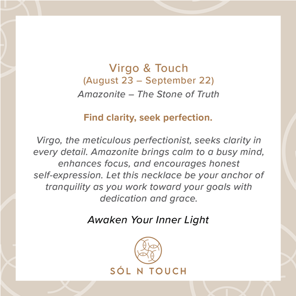 Virgo Zodiac & Touch – Amazonite Necklace