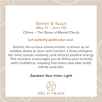Gemini Zodiac & Touch – Citrine Necklace