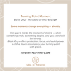 Turning Point Moment – Black Onyx Necklace (Gold Version)