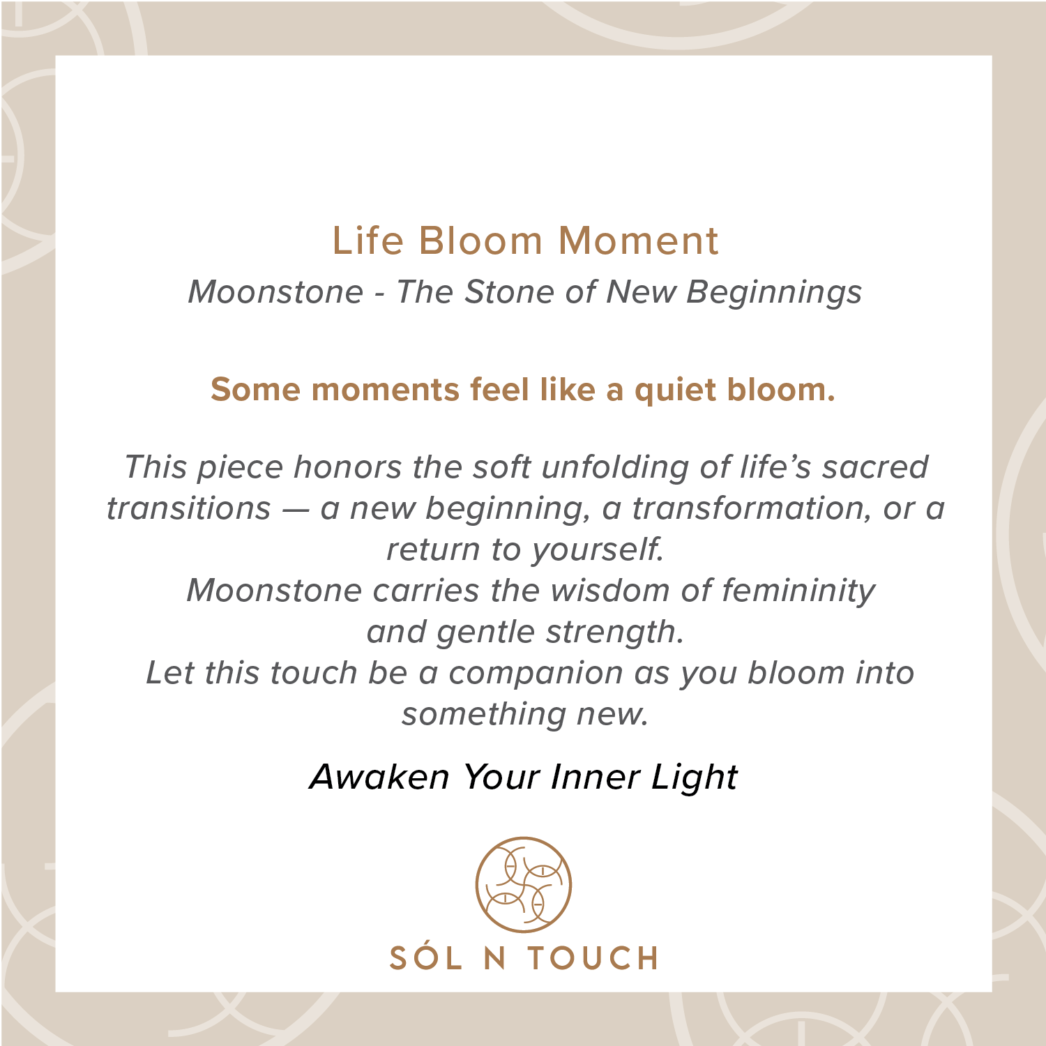 Life Bloom Moment – Moonstone Bracelet (Silver Version)