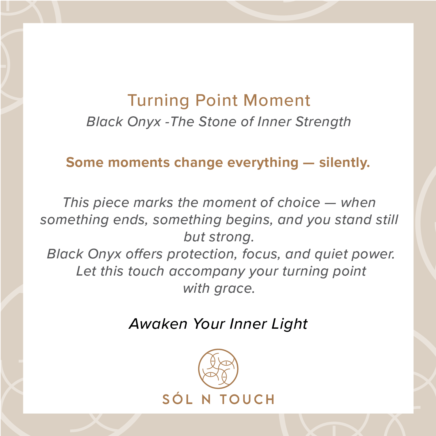Turning Point Moment – Black Onyx Bracelet (Gold Version)