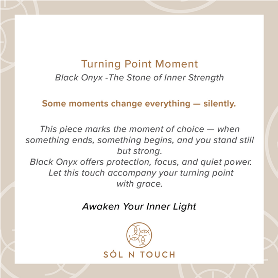 Turning Point Moment – Black Onyx Bracelet (Gold Version)