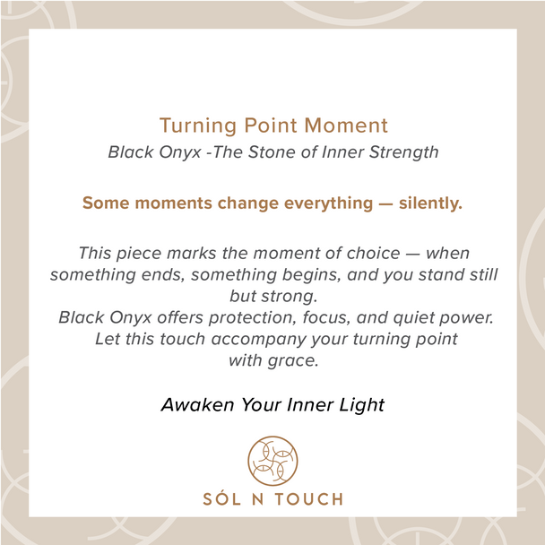 Turning Point Moment – Black Onyx Bracelet (Gold Version)