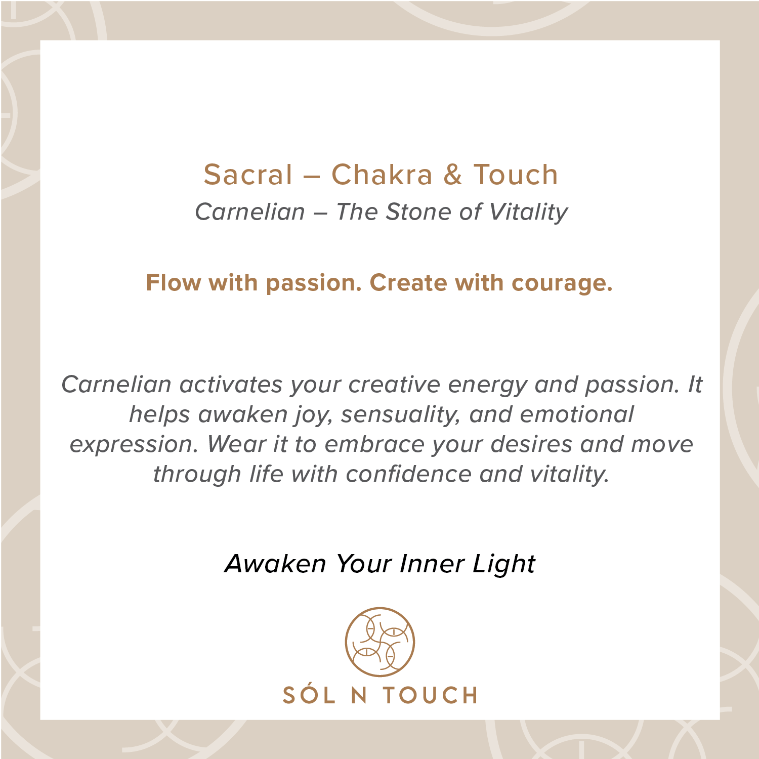 Sacral Chakra & Touch – Carnelian Necklace