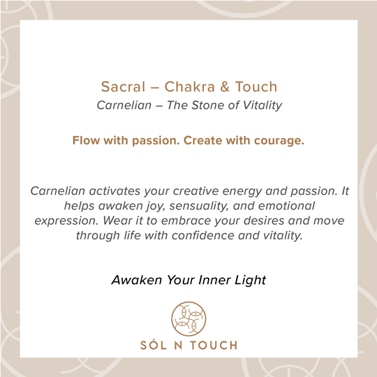 Sacral Chakra & Touch – Carnelian Necklace