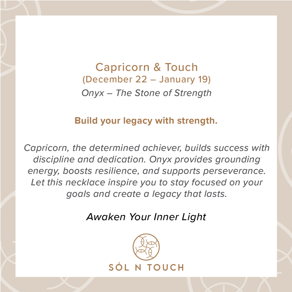 Capricorn Zodiac & Touch – Onyx Necklace