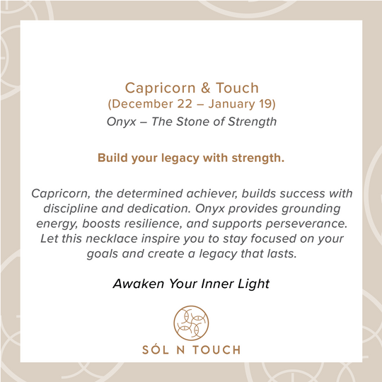 Capricorn Zodiac & Touch – Onyx Necklace
