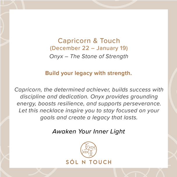Capricorn Zodiac & Touch – Onyx Necklace