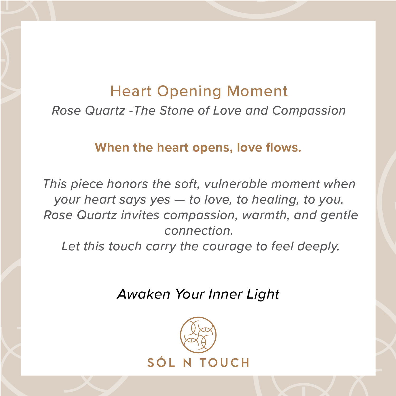 Heart Opening Moment – Rose Quartz Necklace Bracelet (Gold Version)
