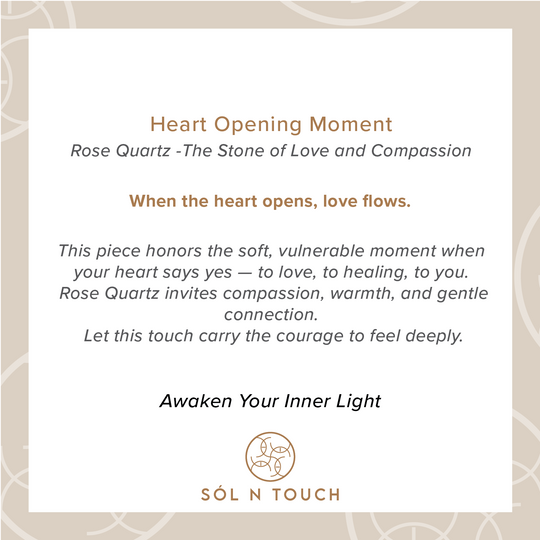 Heart Opening Moment – Rose Quartz Necklace Bracelet (Gold Version)