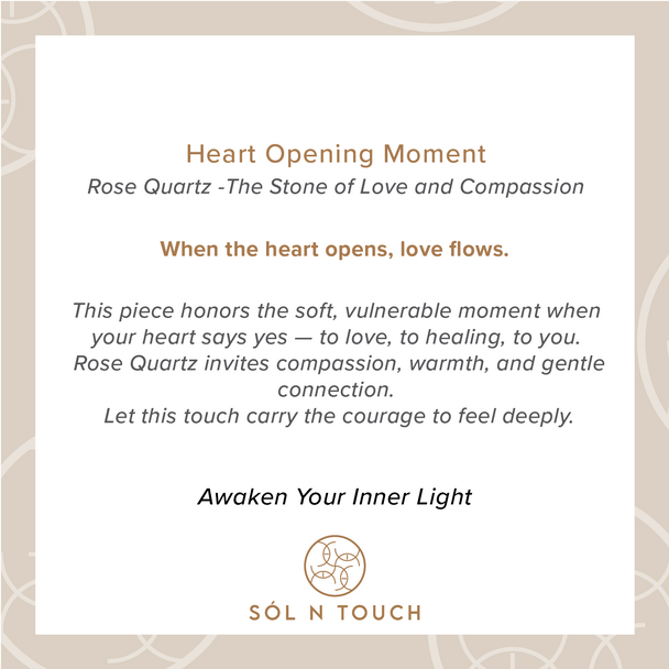 Heart Opening Moment – Rose Quartz Necklace Bracelet (Gold Version)