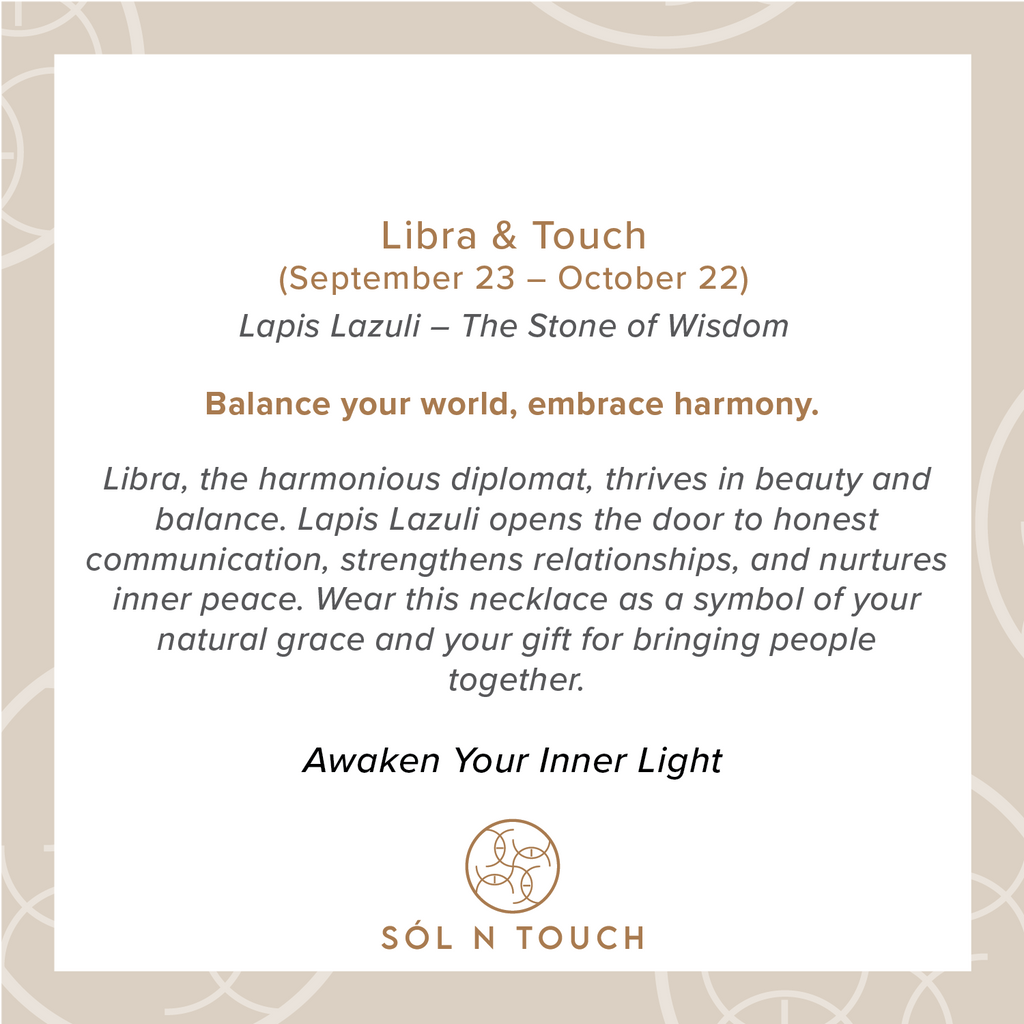 Libra Zodiac & Touch – Lapis Lazuli Necklace