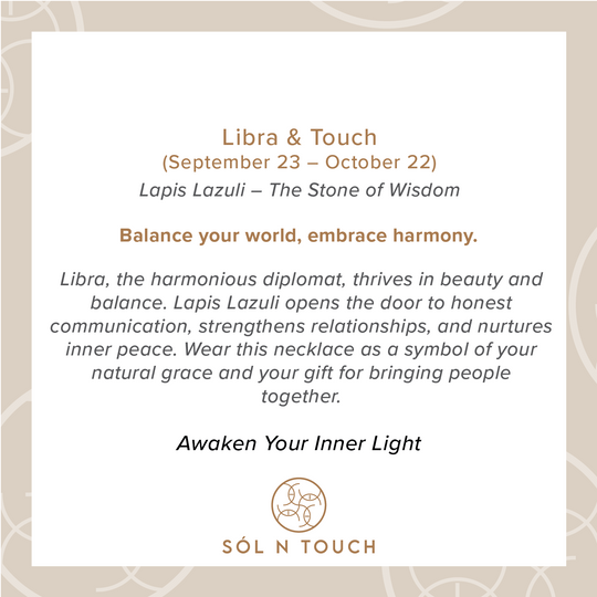 Libra Zodiac & Touch – Lapis Lazuli Necklace