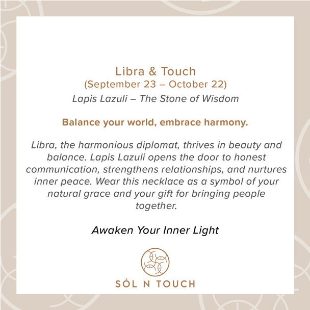 Libra Zodiac & Touch – Lapis Lazuli Necklace