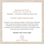 Aquarius Zodiac & Touch – Amethyst Necklace