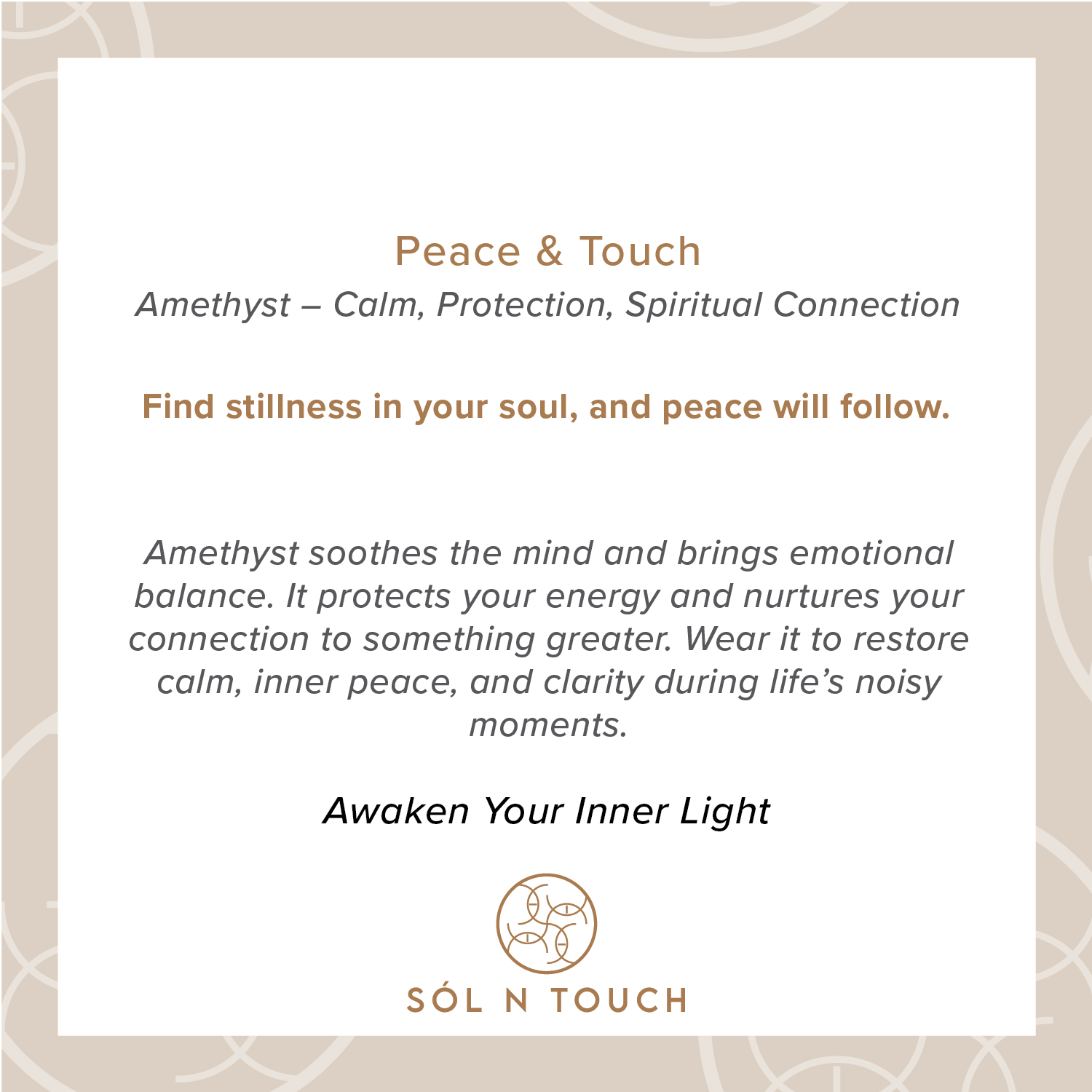 Peace & Touch – Amethyst Necklace