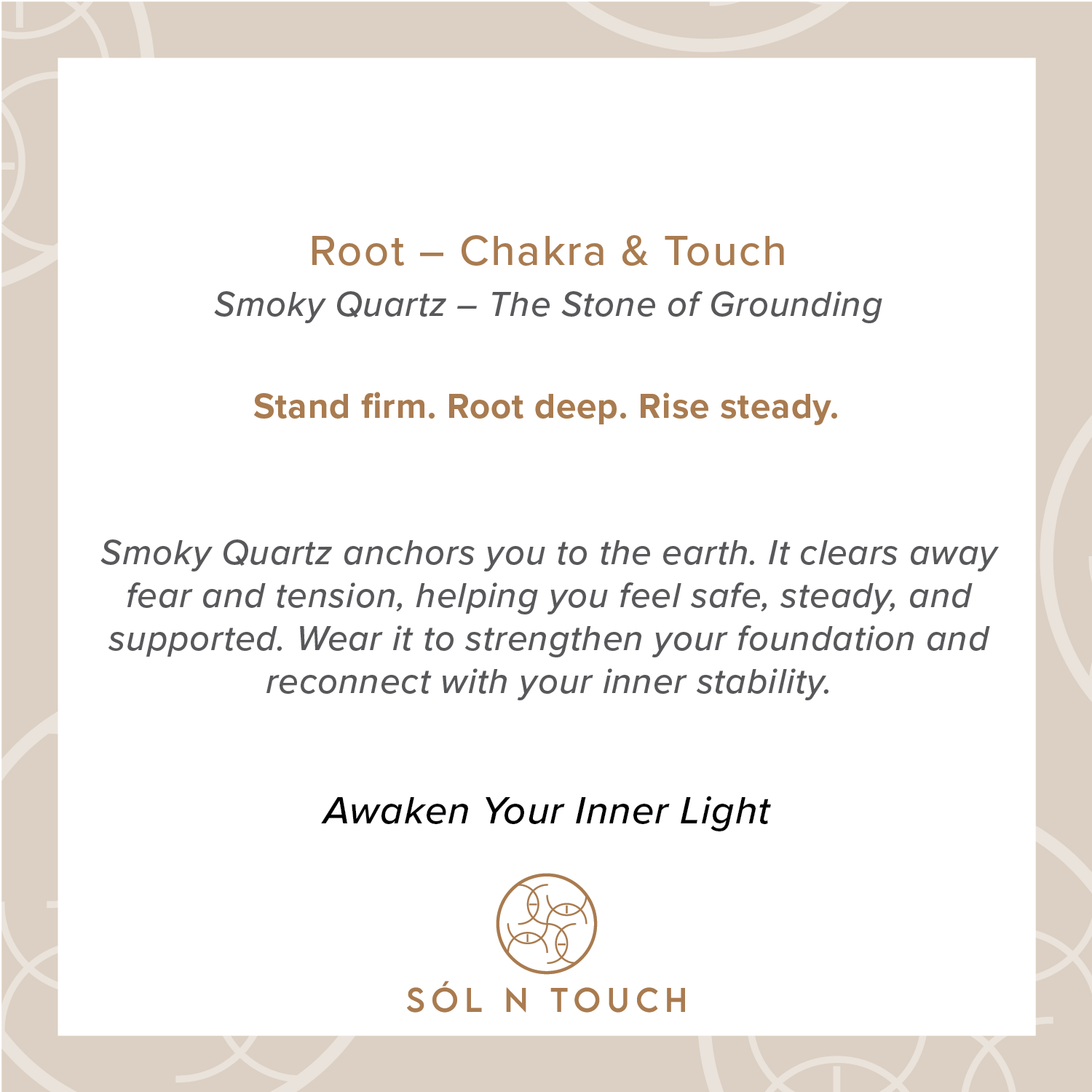 Root Chakra & Touch – Smoky Quartz Necklace