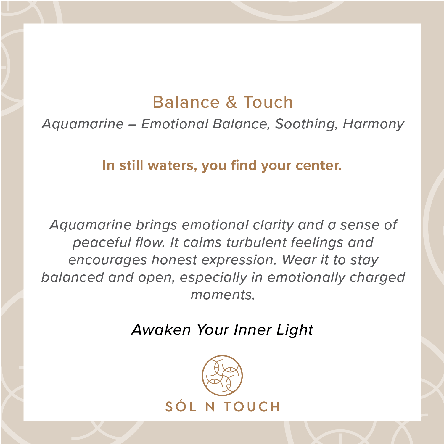 Balance & Touch – Aquamarine Necklace