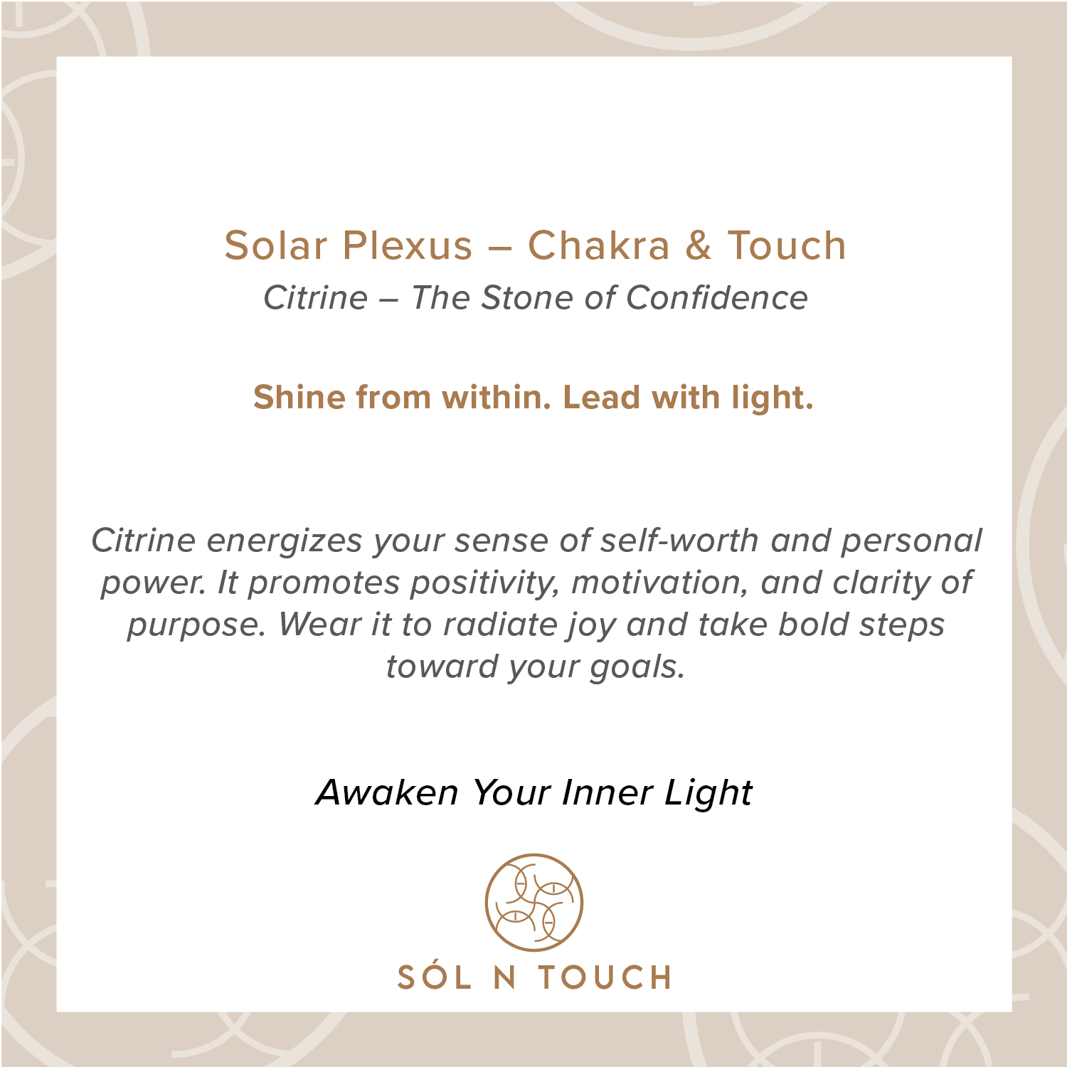 Solar Plexus Chakra & Touch – Citrine Necklace