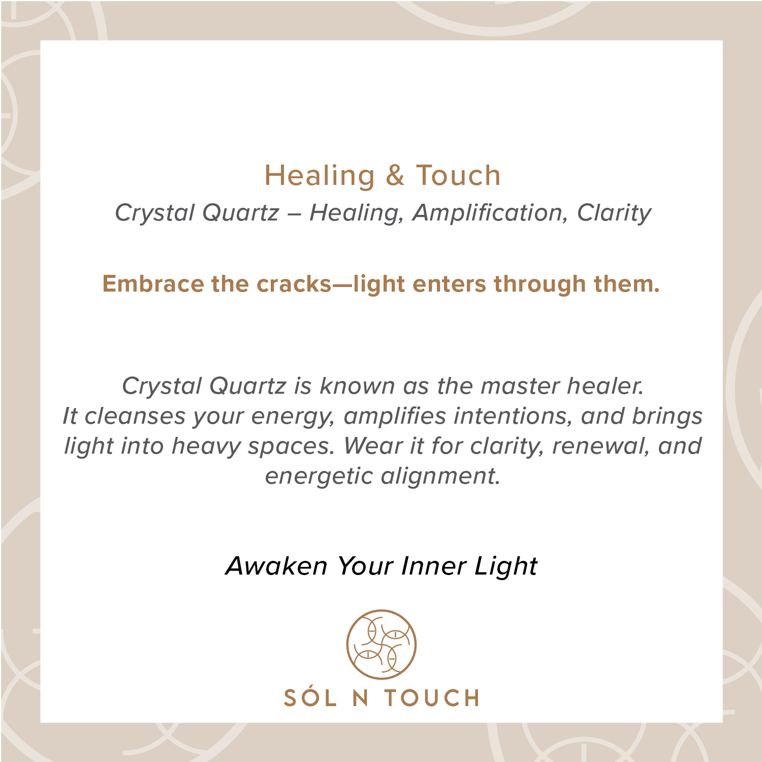 Healing & Touch – Clear Quartz Necklace