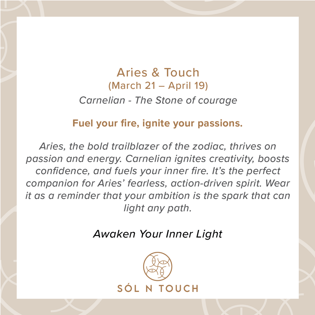 Aries Zodiac & Touch – Carnelian Necklace