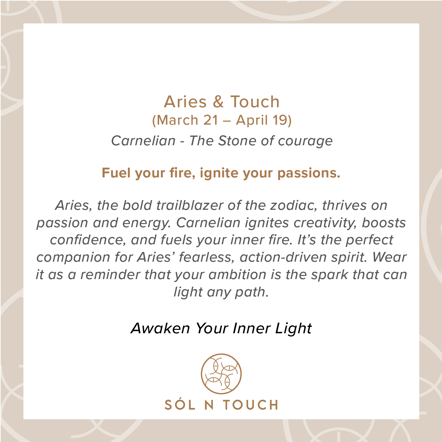 Aries Zodiac & Touch – Carnelian Necklace