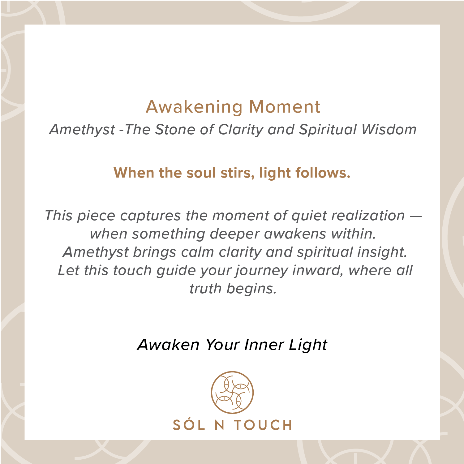 Awakening Moment – Amethyst Necklace Bracelet (Gold Version)