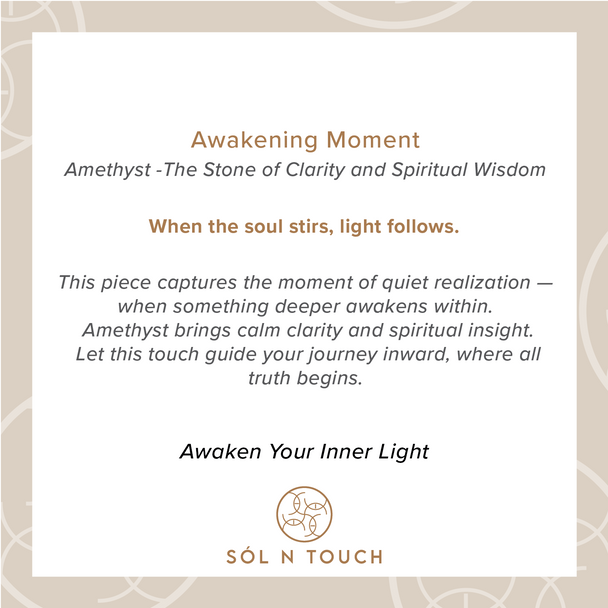 Awakening Moment – Amethyst Necklace Bracelet (Gold Version)