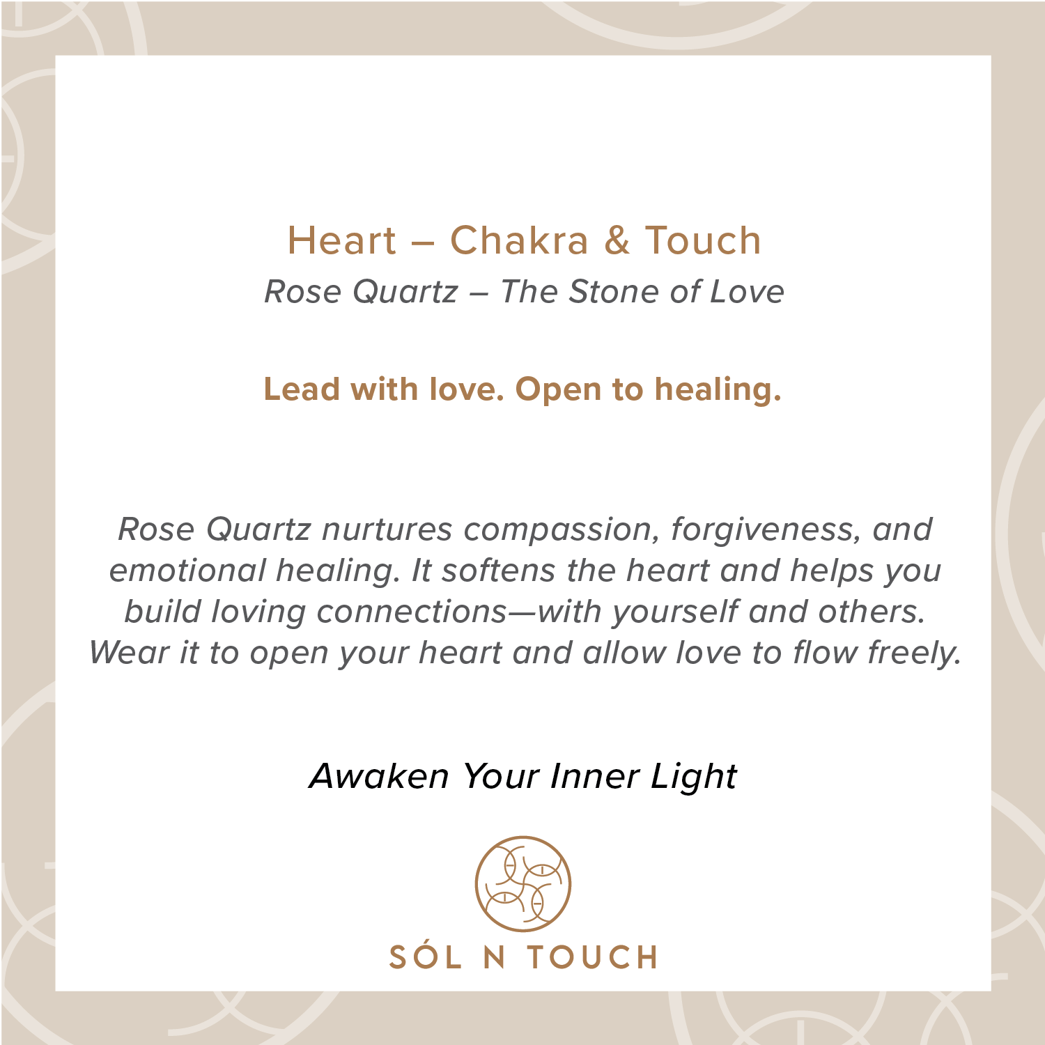 Heart Chakra & Touch – Rose Quartz Necklace