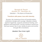 Scorpio Zodiac & Touch – Obsidian Necklace