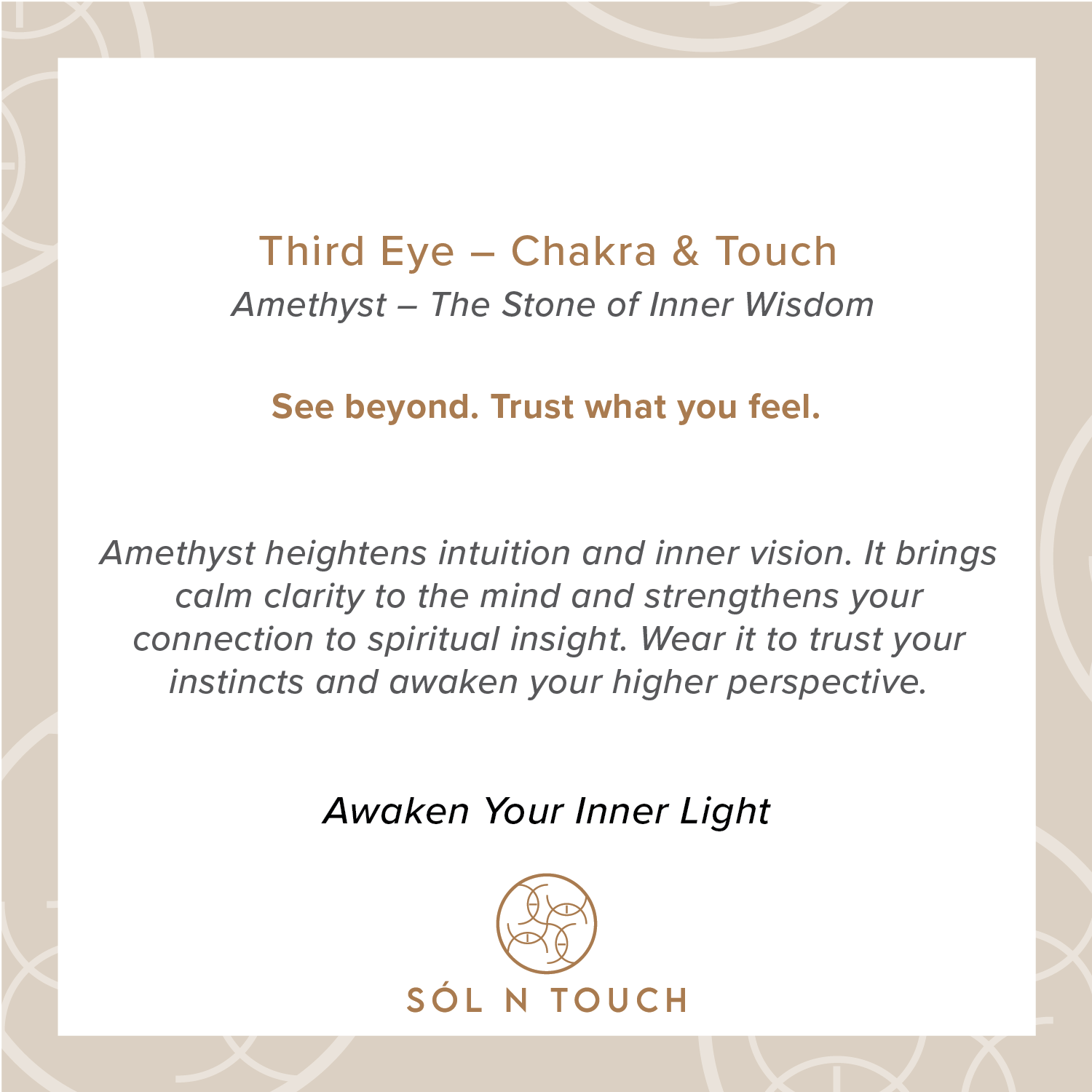 Third Eye Chakra & Touch – Amethyst Necklace