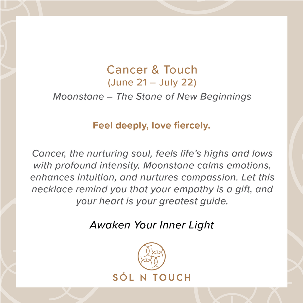 Cancer Zodiac & Touch – Moonstone Necklace
