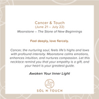 Cancer Zodiac & Touch – Moonstone Necklace
