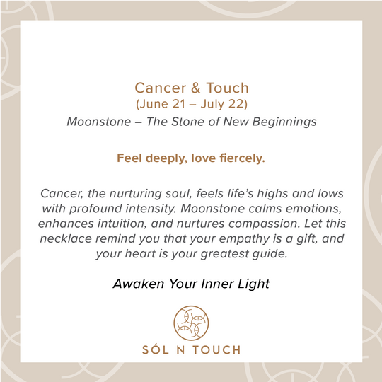 Cancer Zodiac & Touch – Moonstone Necklace