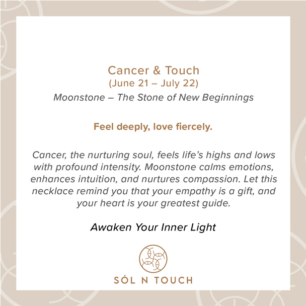 Cancer Zodiac & Touch – Moonstone Necklace