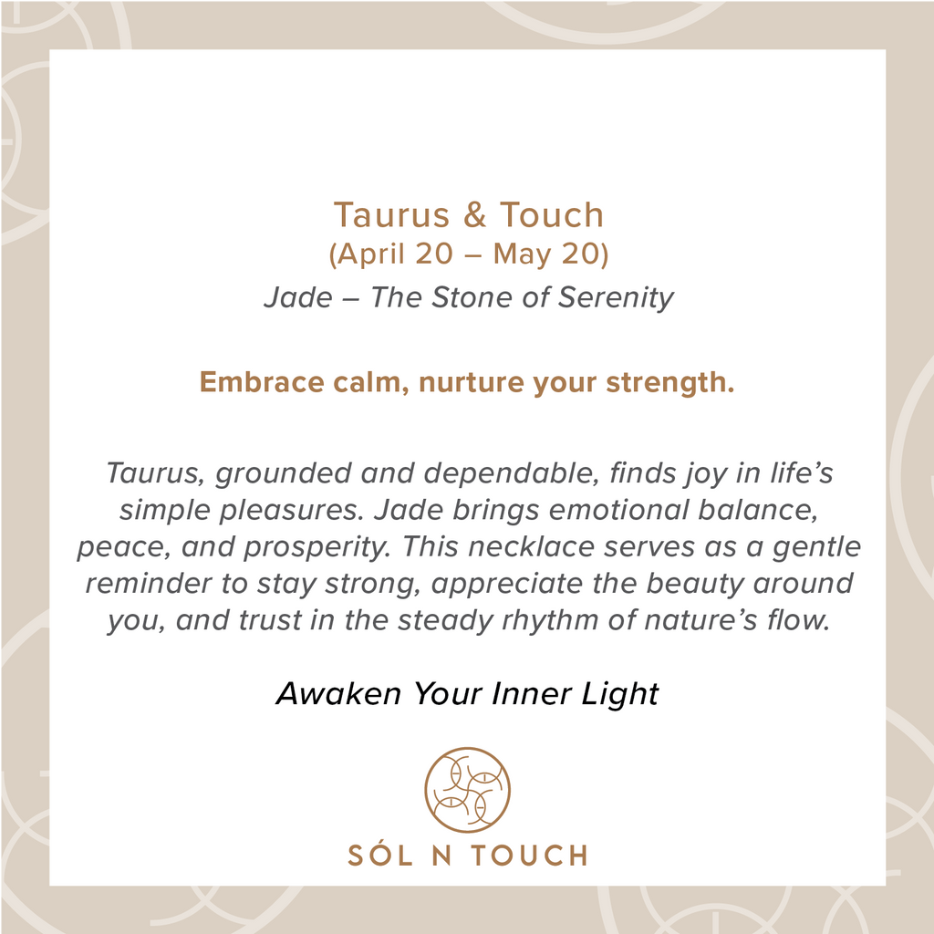 Taurus Zodiac & Touch – Jade Necklace