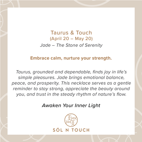 Taurus Zodiac & Touch – Jade Necklace