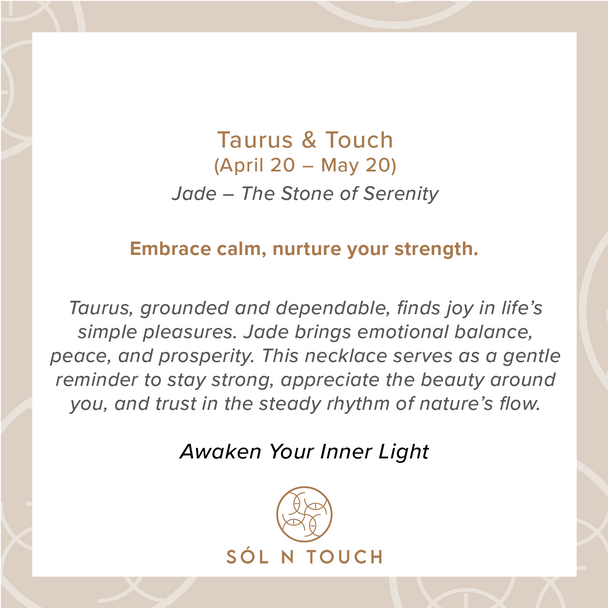 Taurus Zodiac & Touch – Jade Necklace