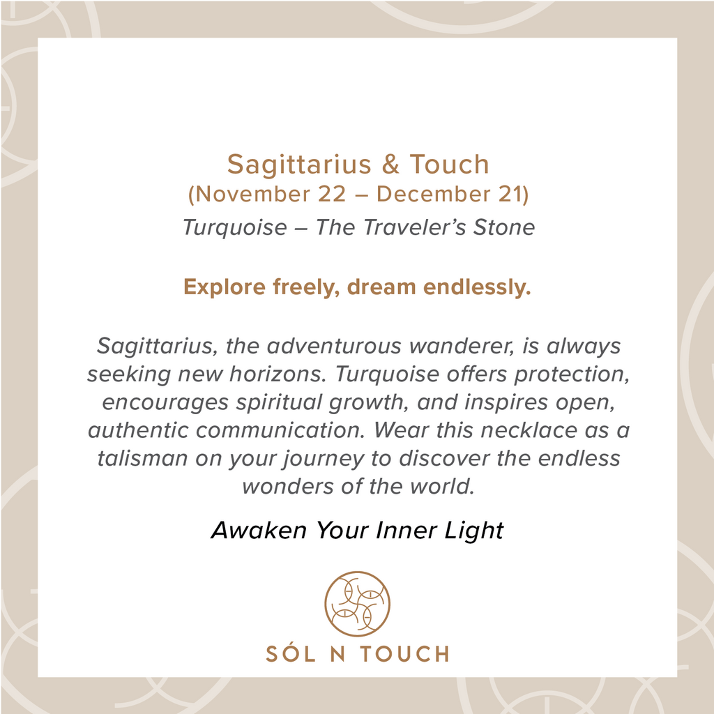 Sagittarius Zodiac & Touch – Turquoise Necklace