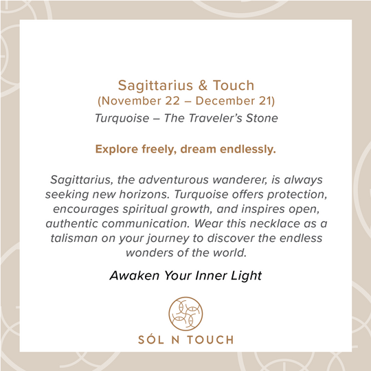 Sagittarius Zodiac & Touch – Turquoise Necklace