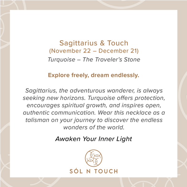 Sagittarius Zodiac & Touch – Turquoise Necklace